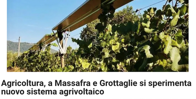 Agricoltura, a Massafra e Grottaglie si sperimenta nuovo sistema agrivoltaico