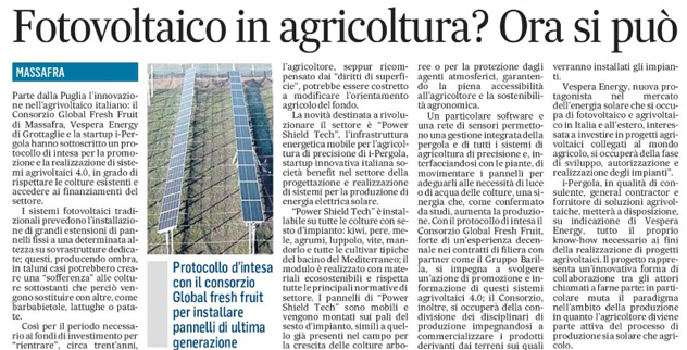 Fotovoltaico in agricoltura? Ora si può